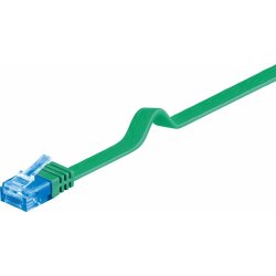 CAT 6a flat-patch cable U/UTP, 0.5m Green