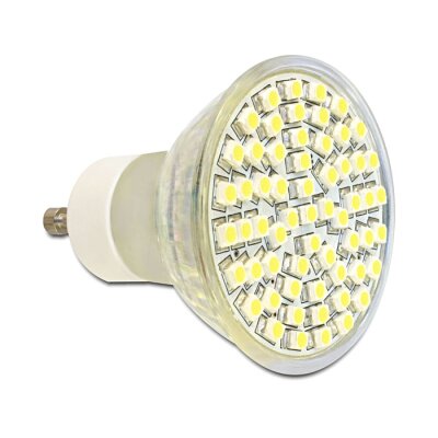 Delock Lighting GU10 LED Leuchtmittel 4,5 W warmweiß 60 x SMD dimmbar