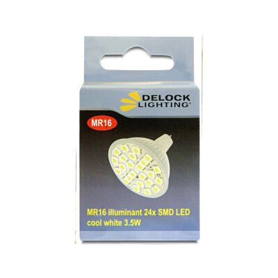 Delock Lighting MR16 LED Leuchtmittel 3,5 W kaltwei 24 x SMD