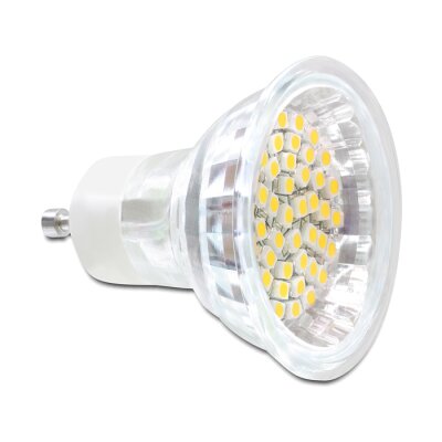 Delock Lighting GU10 LED illuminant 3.0 W warm white 48 x SMD glass cover