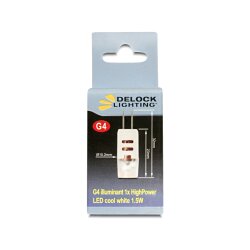 Delock Lighting G4 LED Leuchtmittel 1,5 W kaltweiß...