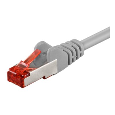 Netzwerkkabel CAT6 - 00.50 m S/FTP; 2xRJ45 stecker; PIMF doppelt geschirmt grau