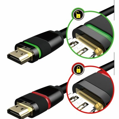 MicroConnect Pro HDMI mit Lock 00.5 Meter - 4K - 2K High Speed HDMI with Ethernet